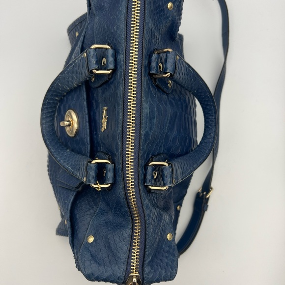 Coach snake pattern in blue with gold buckle. Good condition - Picture 7 of 8